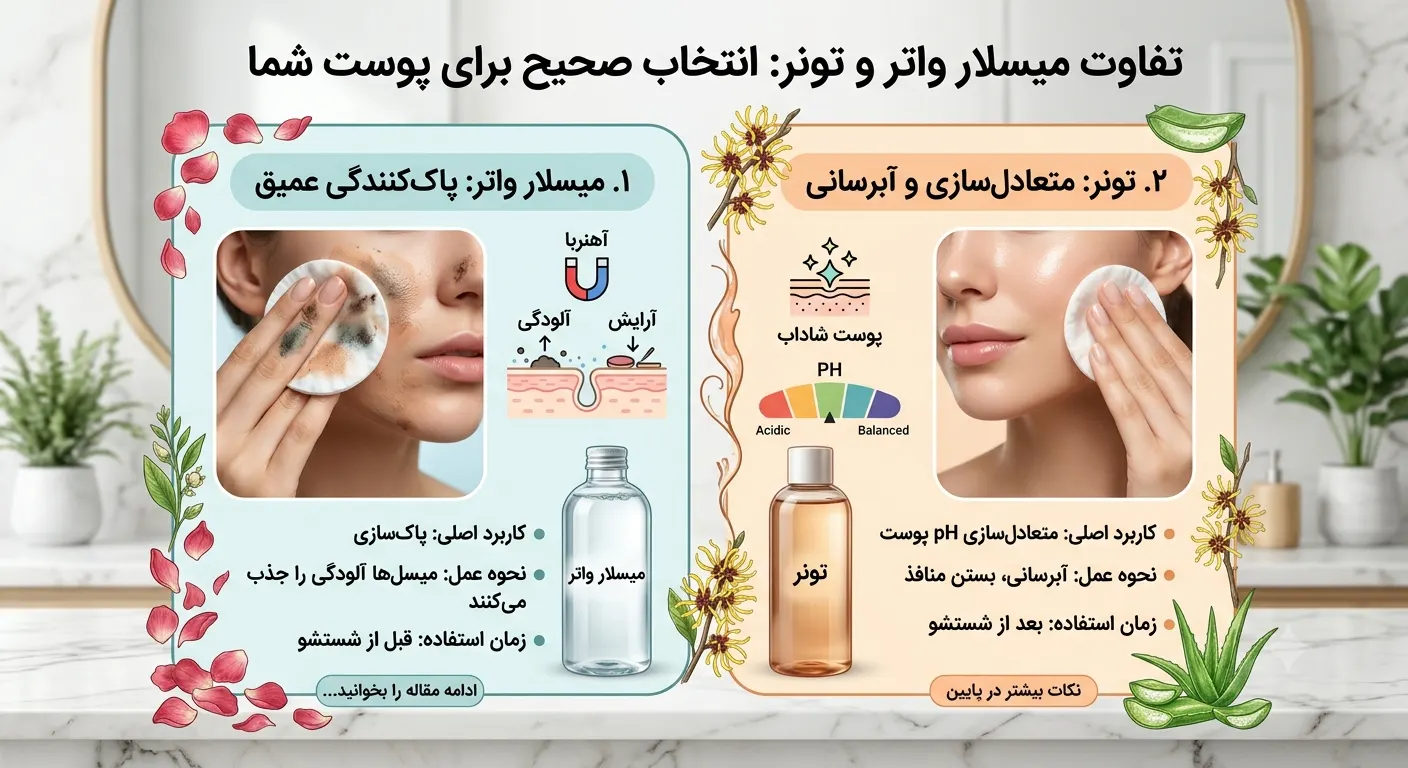 تفاوت تونر و میسلار واتر 